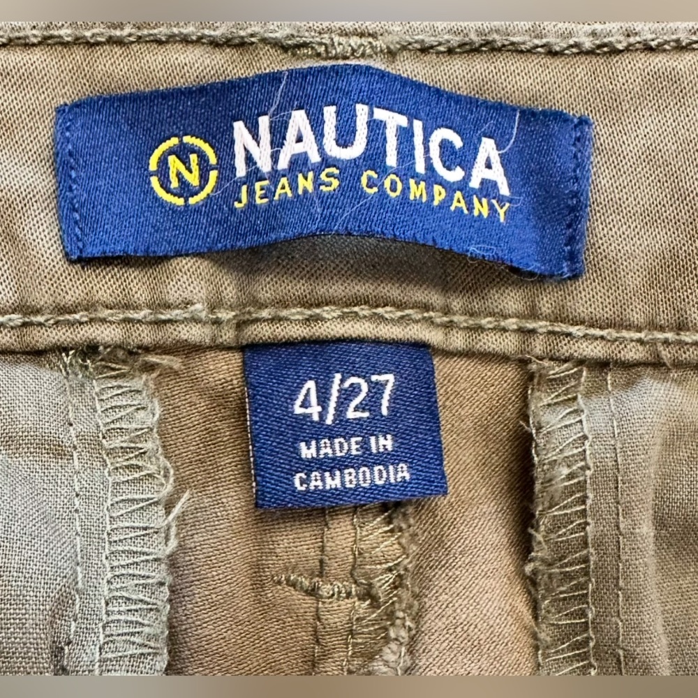 Nautica Jeans Company Tencel Ankle Trouser Pants Size 4/27 Olive Green NWT - Picture 5 of 10